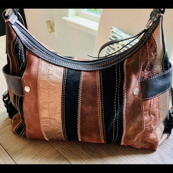 Fossil Handbags - Fossil leather patchwork purse